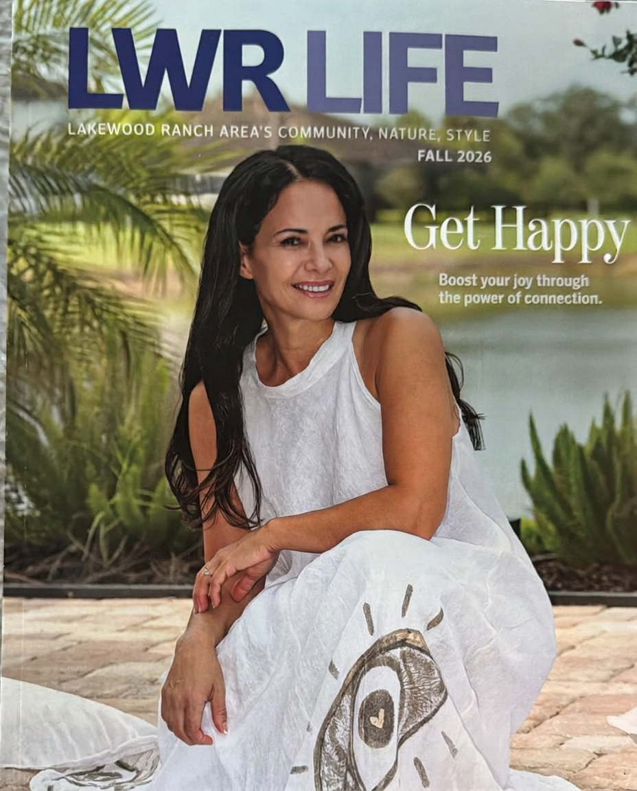 LWR Life magazine Fall 2026 cover featuring Nevriye Yesil with the headline Get Happy